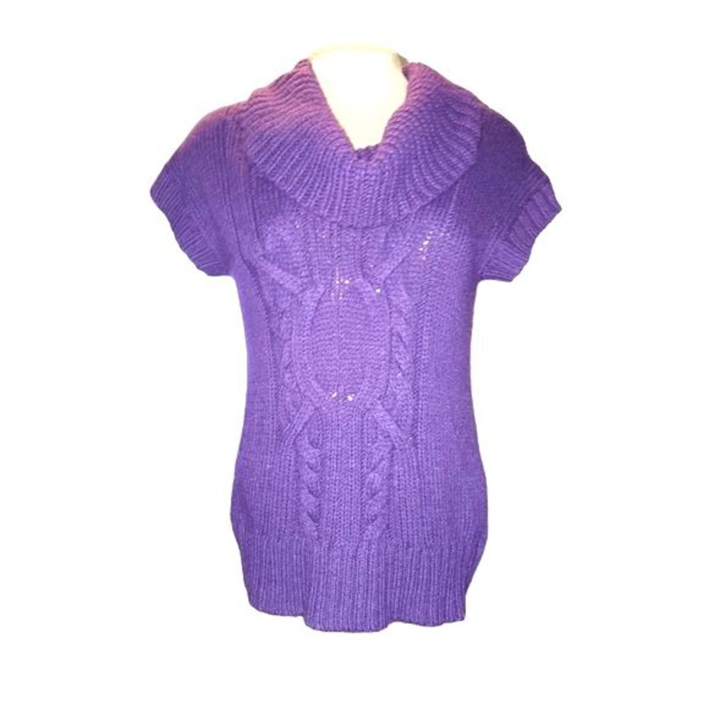 American Eagle Outfitters Purple Wool & Rabbit Hair Cowl Neck Sweater Size L‎